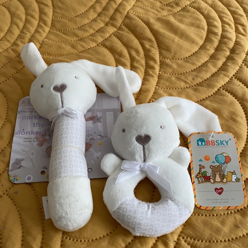 Bunny Baby Rattle Bundle - Picture 2 of 3